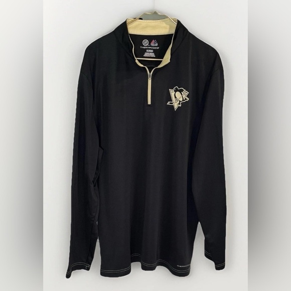 Majestic Thermabase Pittsburgh Penguins NHL
1/4 Zip LA Shirt Black Mens Size XL - Picture 2 of 7